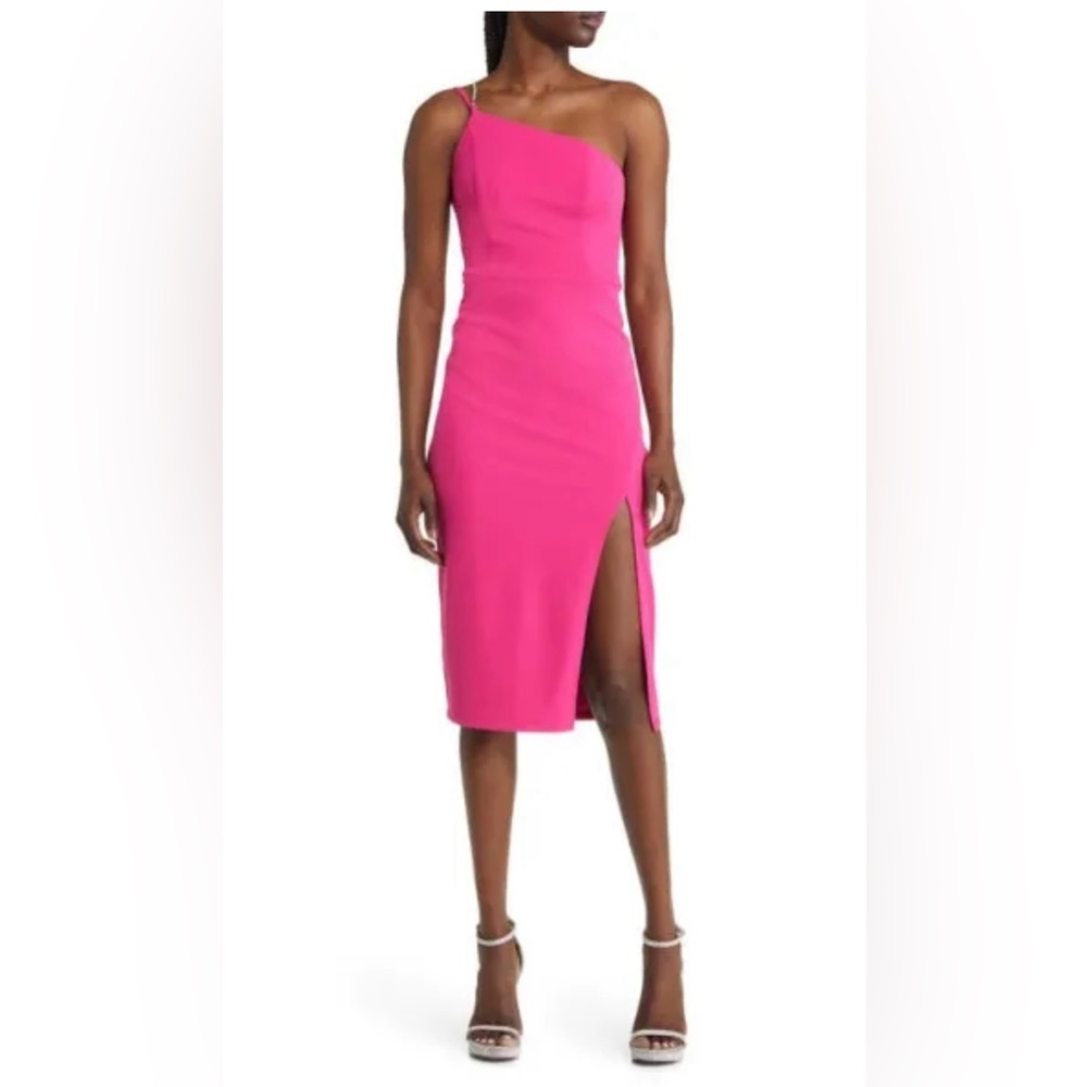 Lulus All About The Glitz One-Shoulder Dress
